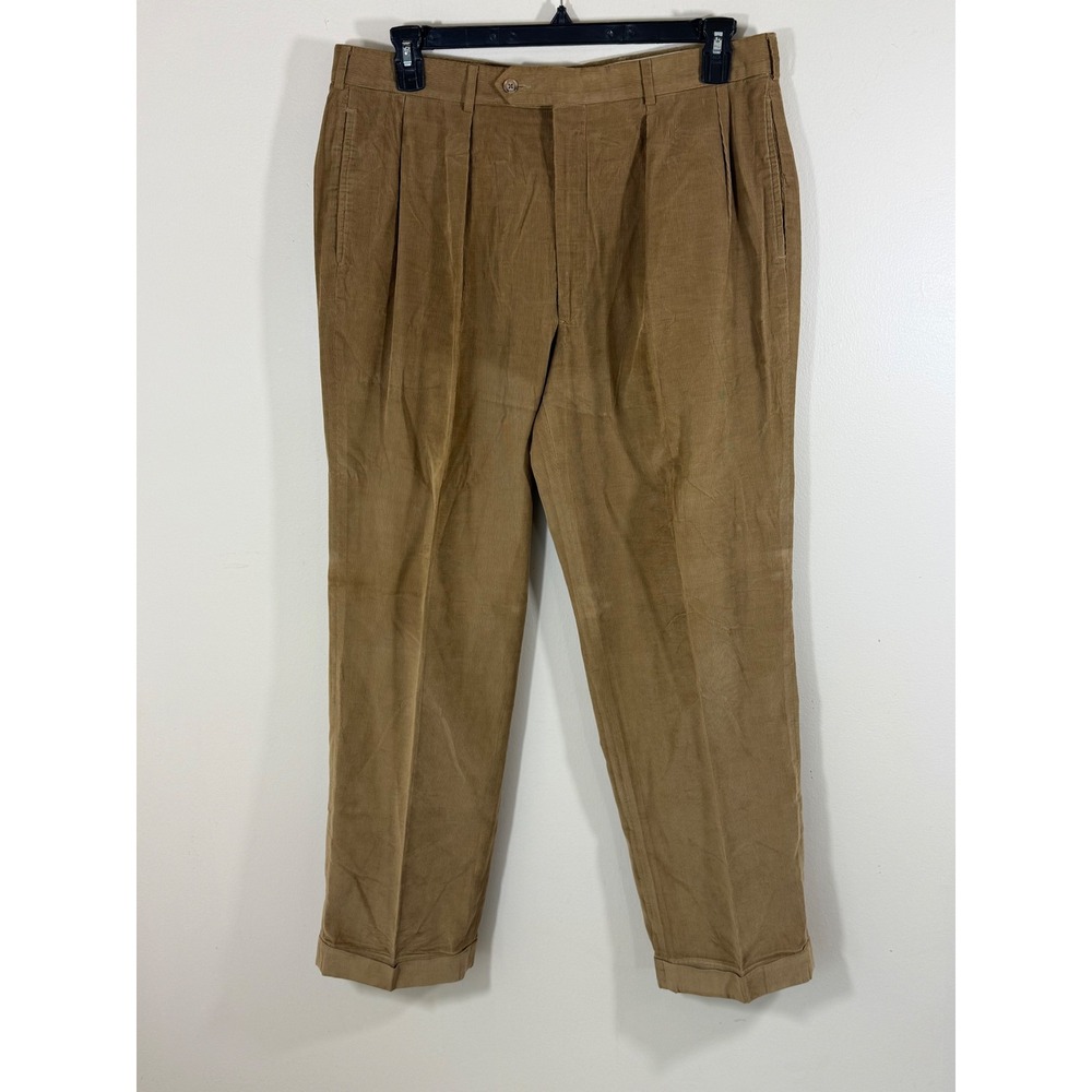 Vintage Ben Silver by Majer Men's 36 Corduroy Dress Pants Brown Pleated Classic